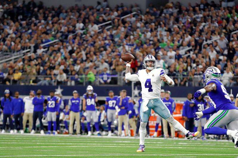 Dak Prescott throws for 3 TDs, Cowboys extend home win streak to 14 with  41-35 win over Seahawks – KGET 17