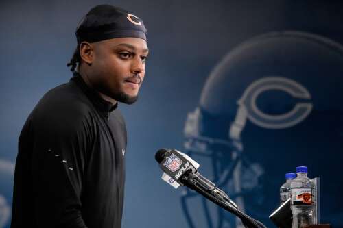 Speed bump: Bryant’s departure puts damper on Bears’ first padded practice