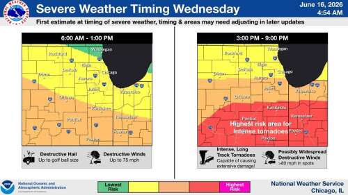 Multiple rounds of severe weather expected throughout suburbs today