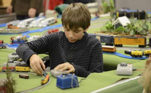 Model railroad exhibit at Cook Park Library