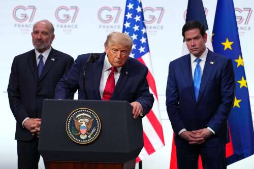 Trump defends his Iran deal, criticizes longtime ally Israel as G7 ends