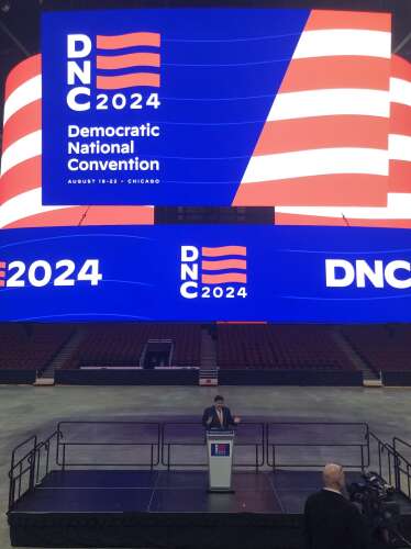 Pritzker, Johnson tout DNC in Chicago at preview
