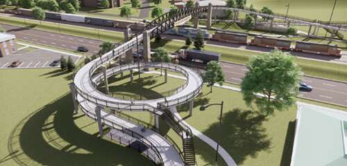 Work underway on Mount Prospect pedestrian bridge