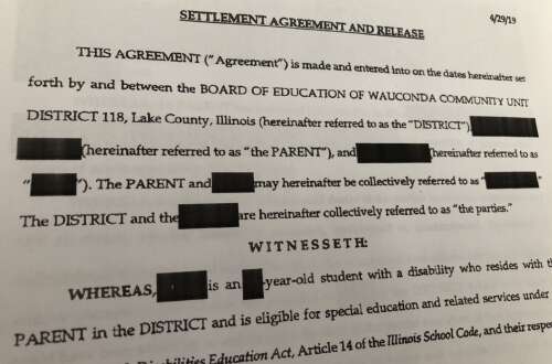 Wauconda District 118 releases details from $22 500 settlement