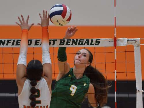 Girls volleyball: Waubonsie Valley’s Zoe Kraslen improves by ‘leaps and bounds’ at new position