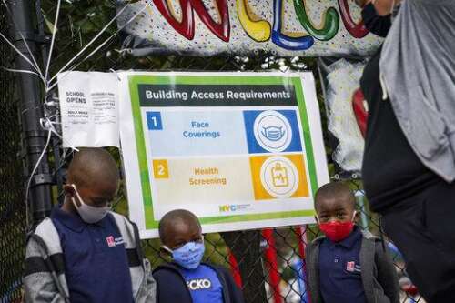 NYC elementary schools reopen in big back-to-school test