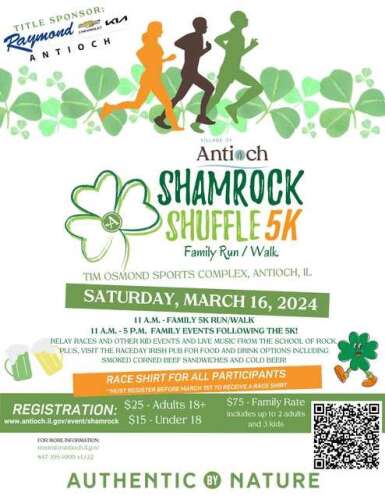 Antioch gears up for inaugural Shamrock Shuffle Family Fun 5K Run/Walk on March 16, 2024 - Vimarsana News