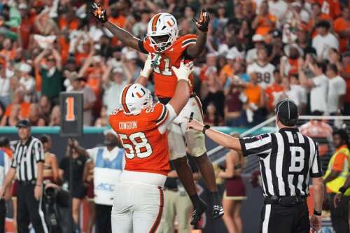 Miami is No. 1 in AP Top 25 for 1st time since '02, No. 2 BYU's ranking ...