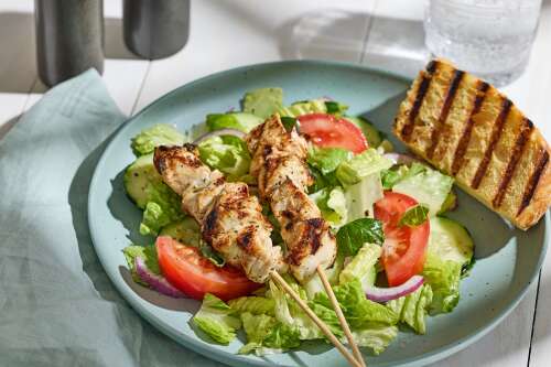 Turn New York state's famous chicken spiedie sandwich into a summer salad