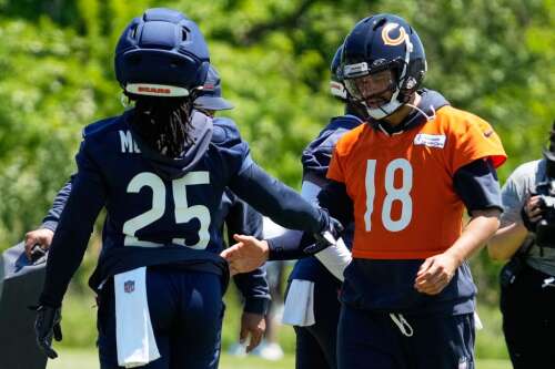 What Bears' Johnson is working to improve with Williams during OTAs