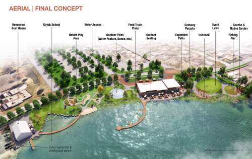 Beach and facilities to be transformed to year-round use as The Landing ...