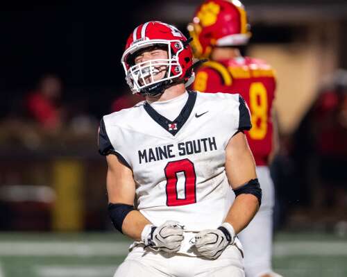 Orange crunch: Maine South’s Schlenhardt known for hard hits and much more