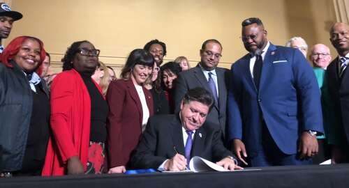 Gov. JB Pritzker signed legislation Tuesday that rescues Metra, Pace and the CTA from financial implosion, steers $1.5 billion to transit, and promises to deliver upgrades like universal fares. “Doo...