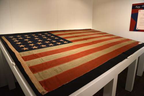 Historic American flag returns to public view at Arlington Heights museum