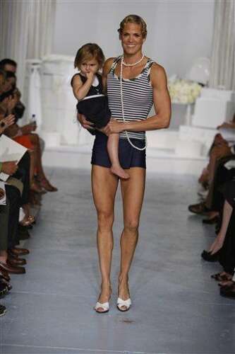 Olympic swimmer Torres hits runway