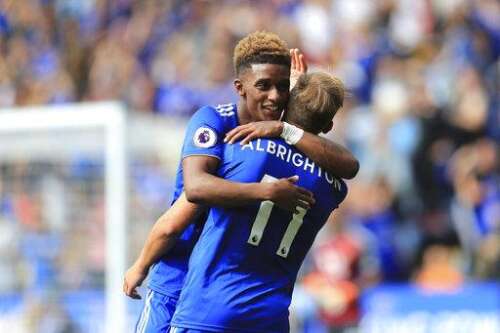 Vardy sent off but Leicester beats Wolves 2-0 in EPL