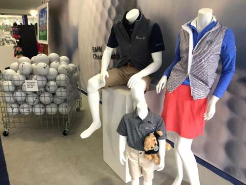 Inside the BMW Championship merch tent: Bubba Watson socks and Medinah swag