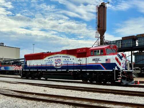 Climb aboard the red, white and blue express as Metra honors America's 250th