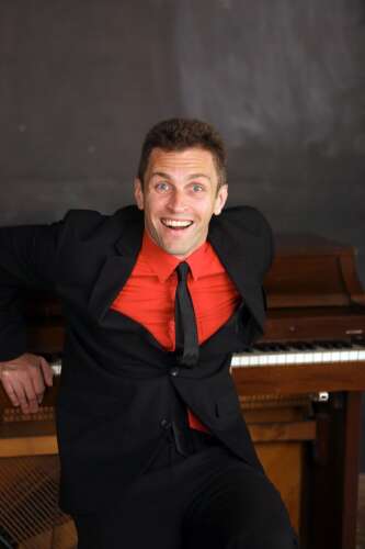 Comedic pianist WFMT Radio host Robbie Ellis performs March 2 at Baker