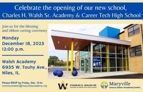 Maryville's new Walsh Academy in Niles schedules ribbon-cutting ceremony December 18 - Vimarsana News