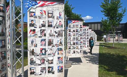 'A powerful thing': Traveling memorial honoring fallen service members arrives in Elgin