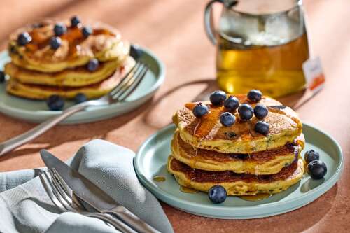 Blueberry cornmeal pancakes show comfort food can be healthy, too