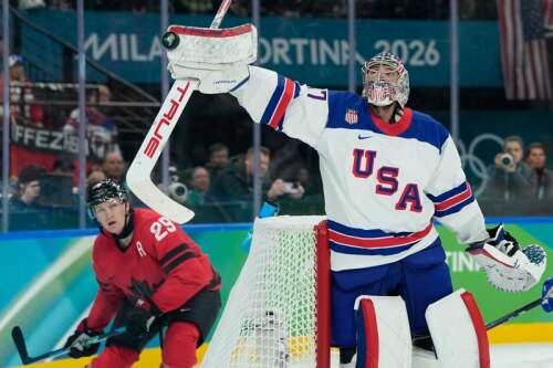 MILAN — No miracle needed. The United States is on top of the hockey world for the first time in nearly a half-century. Jack Hughes scored 1:41 into overtime and the U.S. defeated Canada 2-1 in the...