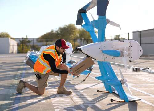 On any given day in the suburbs, you’ll see an Amazon truck parked on a local street to make a delivery. But in the future, some residents may look skyward for their packages to descend via drone. T...