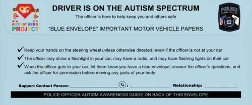 ‘I was unable to speak': Autism advocates laud statewide Blue Envelope Program for traffic stops