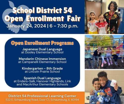 Open Enrollment options for incoming District 54 kindergarten students - Vimarsana News