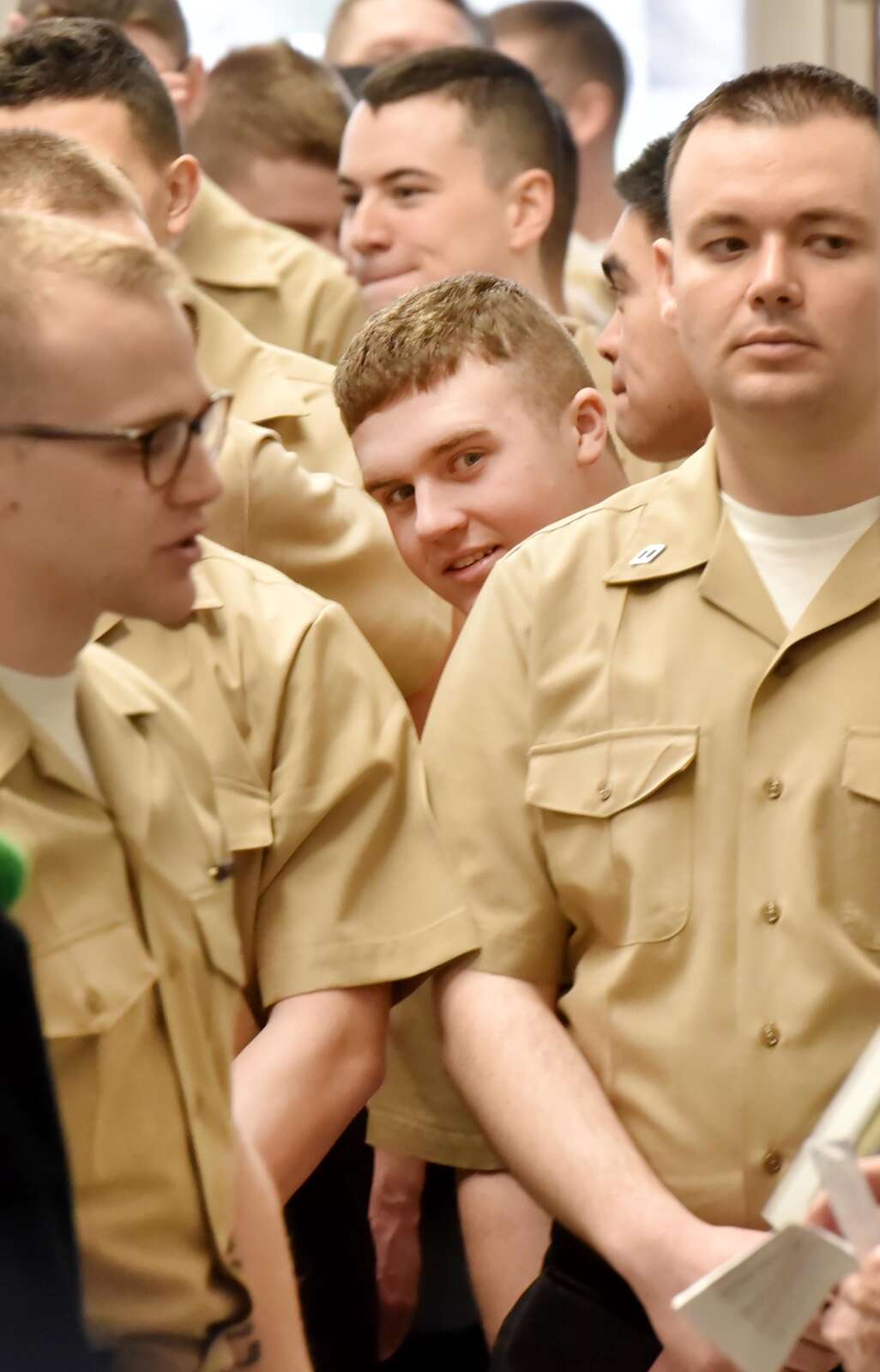 Recruits from Naval Station Great Lakes enjoy Christmas cheer in