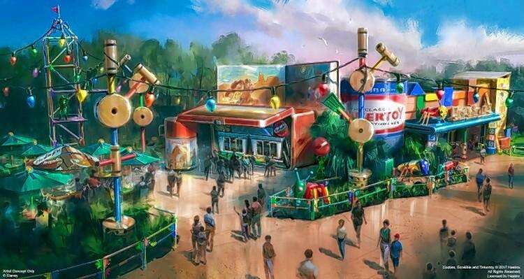 大型セールや時期 new World's Disney at peek sneak a Here's Toy Land Story 額縁