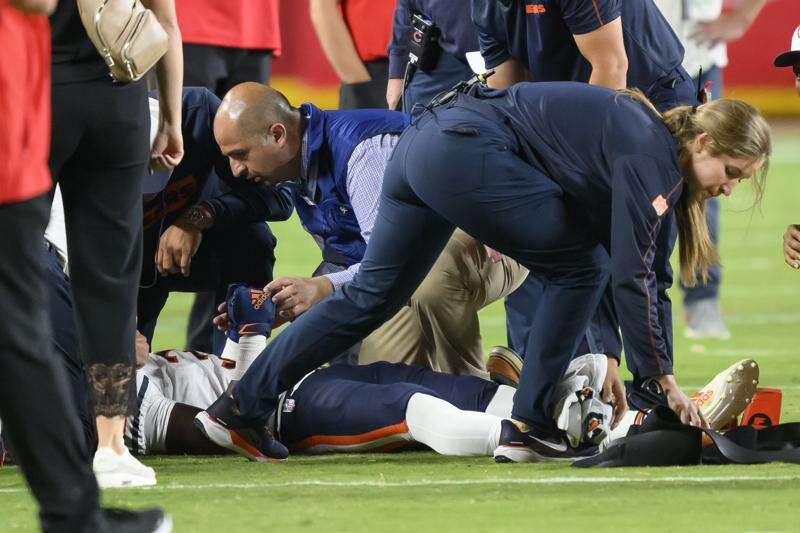 Bears' Coleman released from hospital 'in good spirits' after scary injury, Eberflus  says