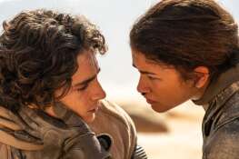 Paul (Timothee Chalamet) and Chani (Zendaya) share a moment in "Dune: Part Two."
