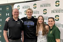Mike Kusevskis serves as a volunteer goalkeepers coach for the Stevenson boys water polo program. Son Olin is a senior center on the team, and daughter Elsa is a sophomore goalkeeper for the girls team. Brigitte Kusevskis is an assistant coach for the Stevenson boys water polo team.