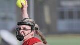 Mundelein’s Shae Johnson pitches against Stevenson during a Mustangs win earlier this month. Mundelein is undefeated entering this week and the No. 1 team in the Daily Herald’s softball Top 20.