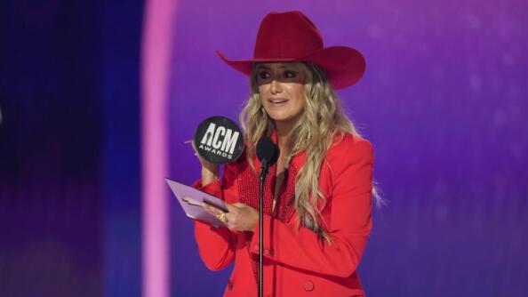Lainey Wilson accepts the award for entertainer of the year during the 59th annual Academy of Country Music Awards on Thursday, May 16.