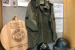 World War II memorabilia that once belonged to recently deceased U.S. Army veteran Frank Fabianski is part of the display at the Fremont Public Library in Mundelein.