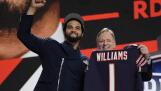 When the Bears selected Caleb Williams, seen with NFL commissioner Roger Goodell, with the No. 1 overall pick in the NFL draft, it started a run of 14 straight offensive players selected before a defensive player was finally chosen.