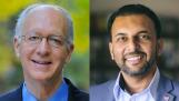 U.S. Rep. Bill Foster, left, is being challenged by Qasim Rashid for the Democratic nomination in the 11th District.