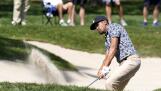 Tony Finau blasts from the sand trap on the fifth hole during the first round of the Valspar Championship golf tournament Thursday, March 21, 2024, at Innisbrook in Palm Harbor, Fla. (AP Photo/Chris O'Meara)