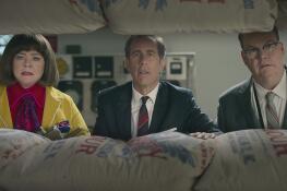Melissa McCarthy, left, Jerry Seinfeld and Jim Gaffigan star in Seinfeld's tribute to the creation of the Pop-Tart in “Unfrosted,” debuting Friday, May 3, on Netflix.