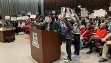 Dozens of people urged Naperville City Council members Tuesday to pass a resolution supporting a cease-fire in Gaza.