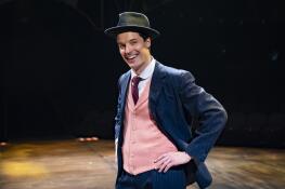 KJ Hippensteel plays fast-talking salesman Harold Hill in Marriott Theatre's revival of “The Music Man.”