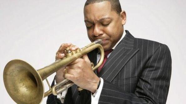 Wynton Marsalis and the Jazz at Lincoln Center Orchestra perform a benefit concert at Aurora University.