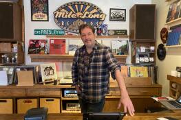 Mike Paeth, 58, will celebrate 10 years this October of his business, Mile Long Records, 350 W. Front St., Wheaton.
