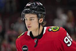 Blackhawks center Connor Bedard has been named a finalist for the Calder Trophy honoring the NHL’s top rookie.