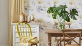 Experiment with wallpaper in a small room, where design experts say it’s OK to use large patterns.