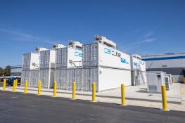 The 2-megawatt vanadium redox battery is pictured at G&amp;W Electric in Bolingbrook, one of the largest in the country.
