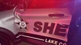 A driver hit a Lake County Sheriff's Deputy squad car door Sunday night in Deer Park